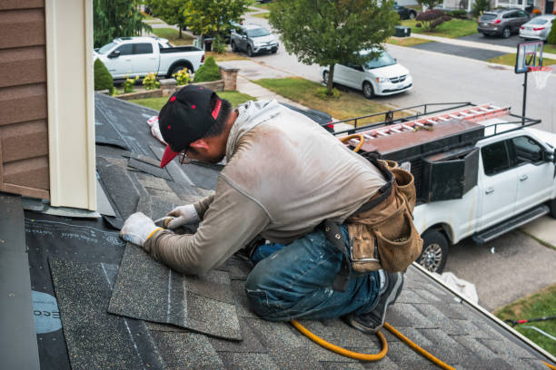 Professional Roofing technician working in Crown City, OH